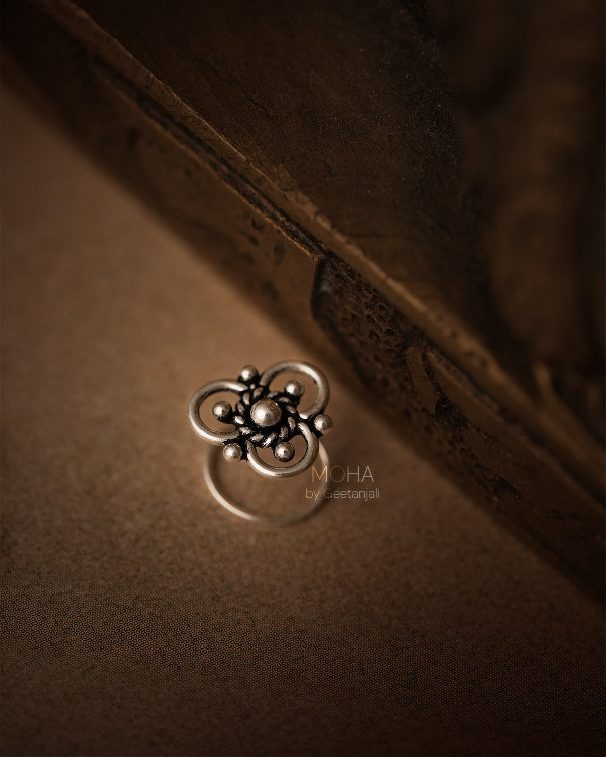 Taruni Silver Nosepin by MOHA