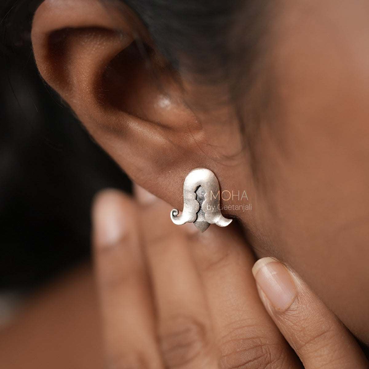 Torana Silver Stud Earrings by MOHA
