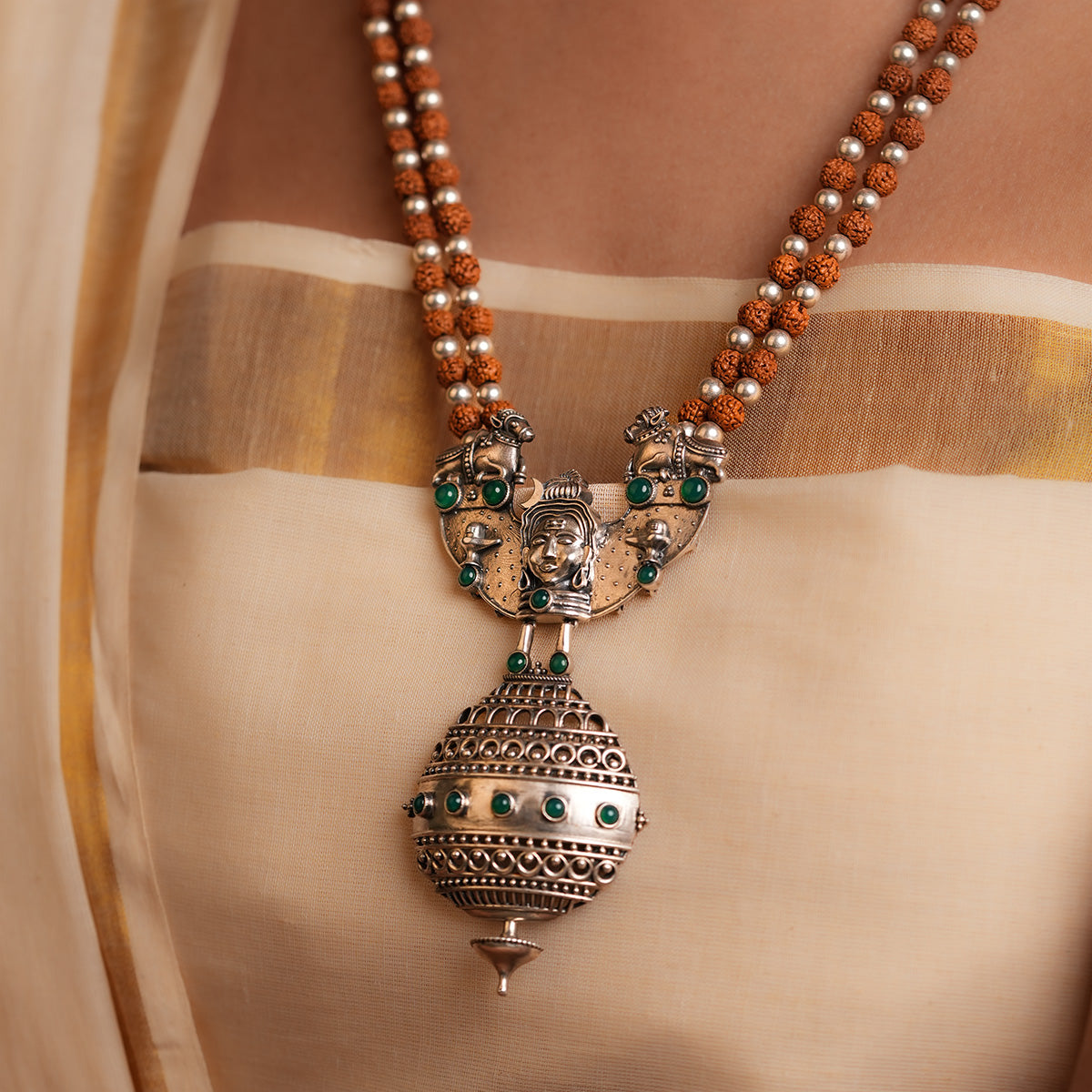 trailokya silver necklace by moha
