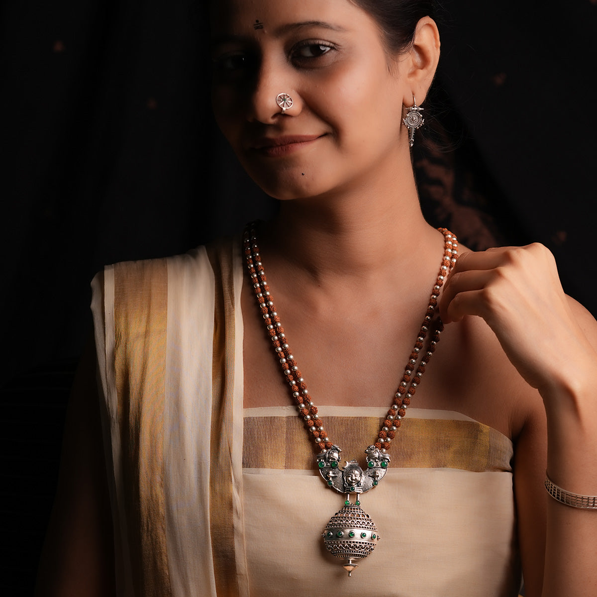 trailokya silver necklace by moha