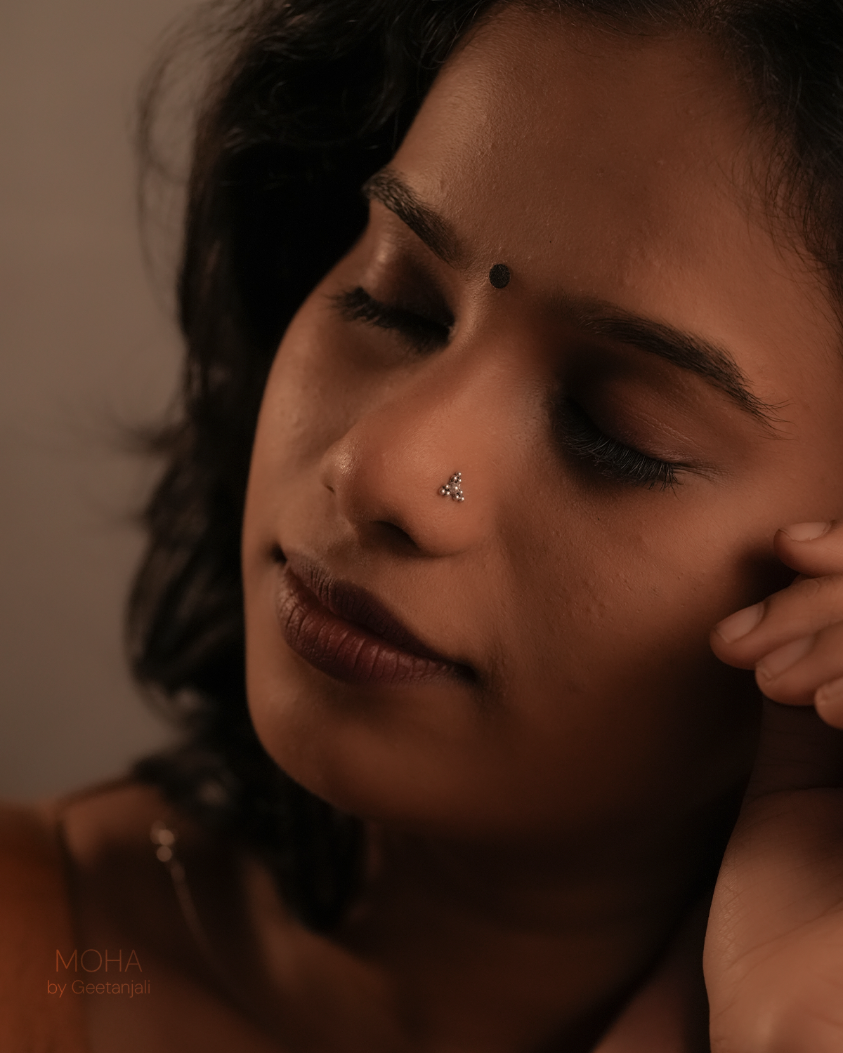 Trikona Silver Nosepin by MOHA