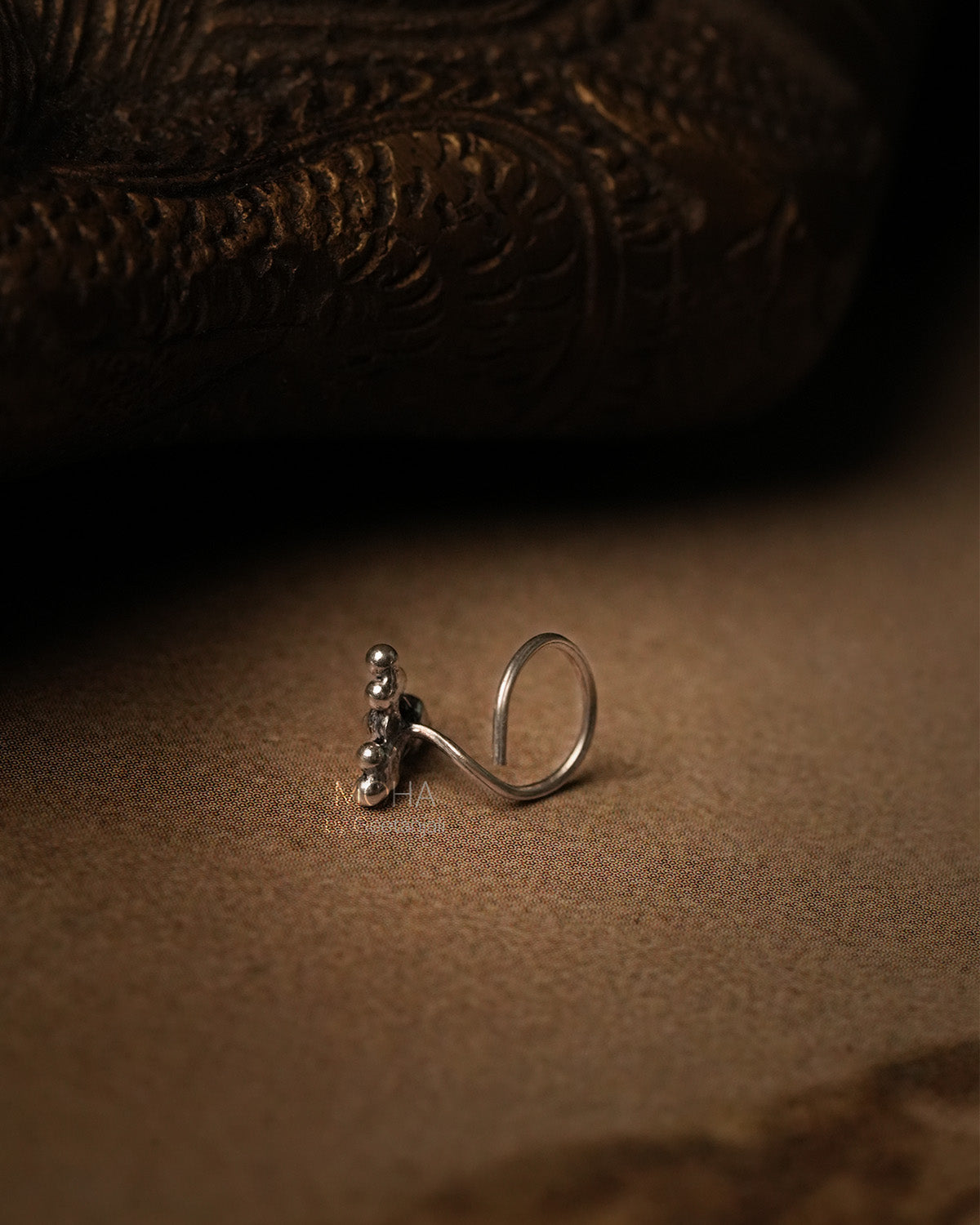 Trikona Silver Nosepin by MOHA