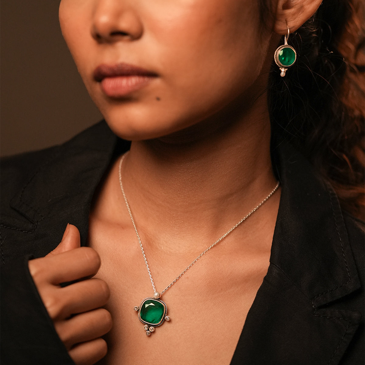 trina silver necklace by moha