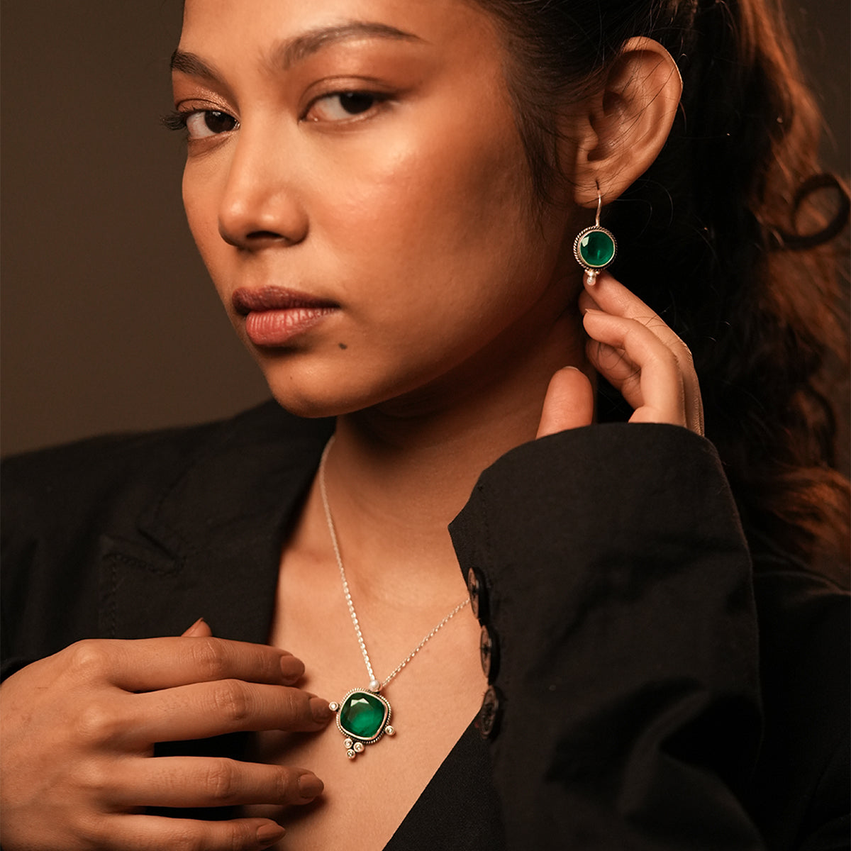 trina silver necklace by moha
