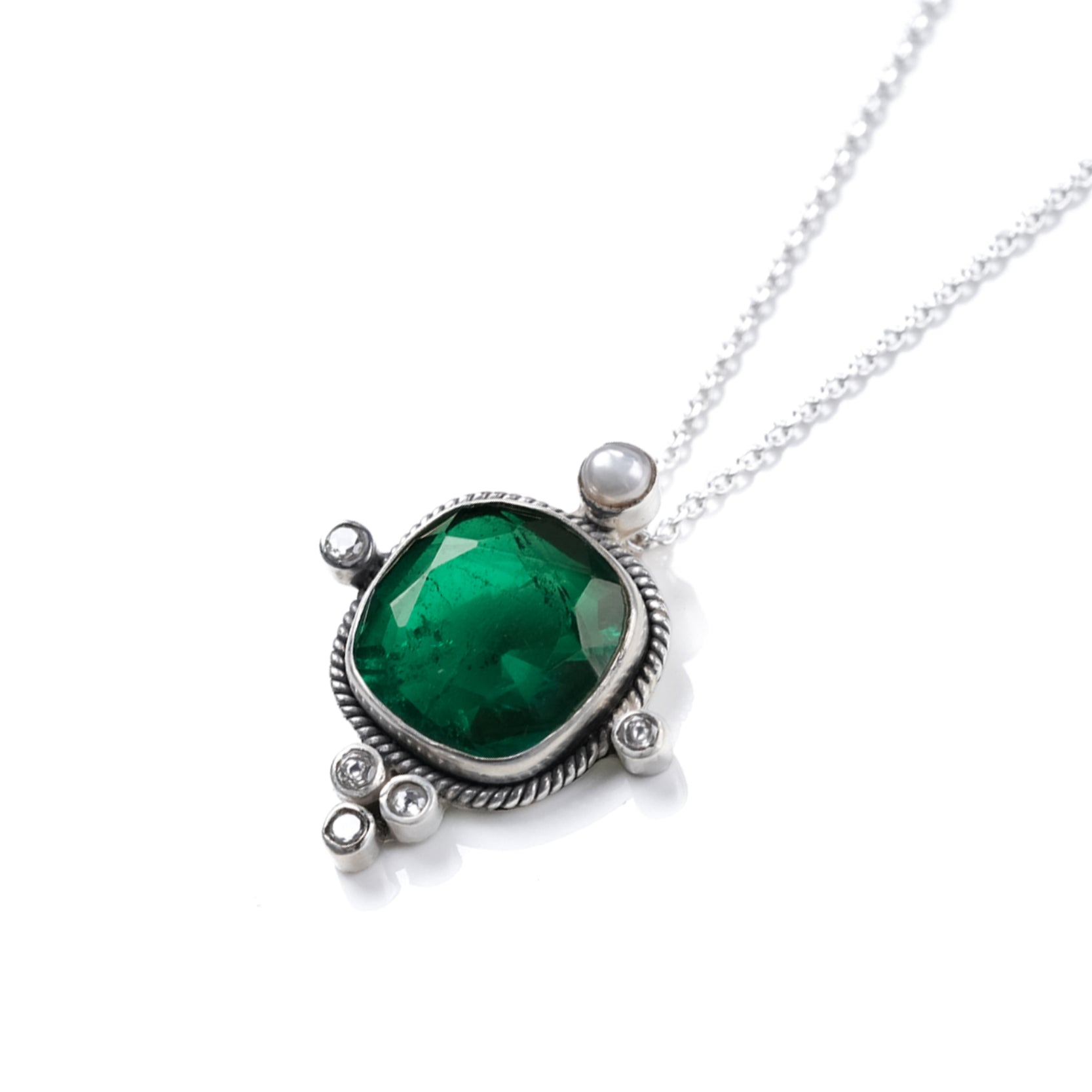 trina silver necklace by moha