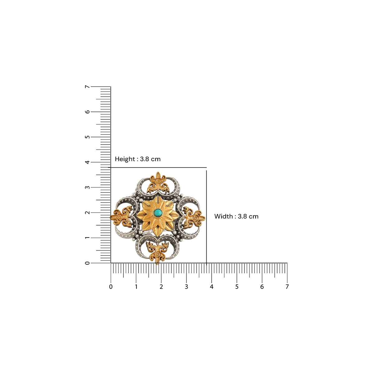 Triratna Mandala Silver Finger Ring