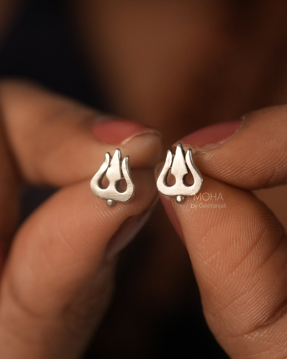 Trishula Silver Earrings by MOHA