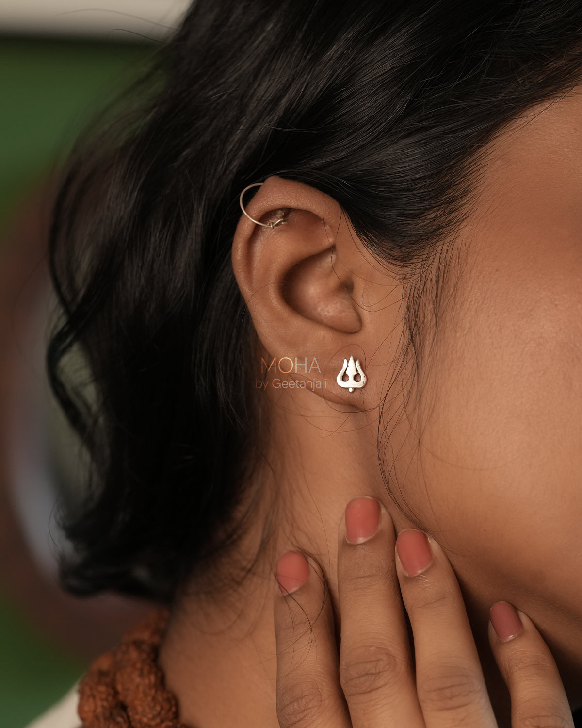 Trishula Silver Earrings by MOHA