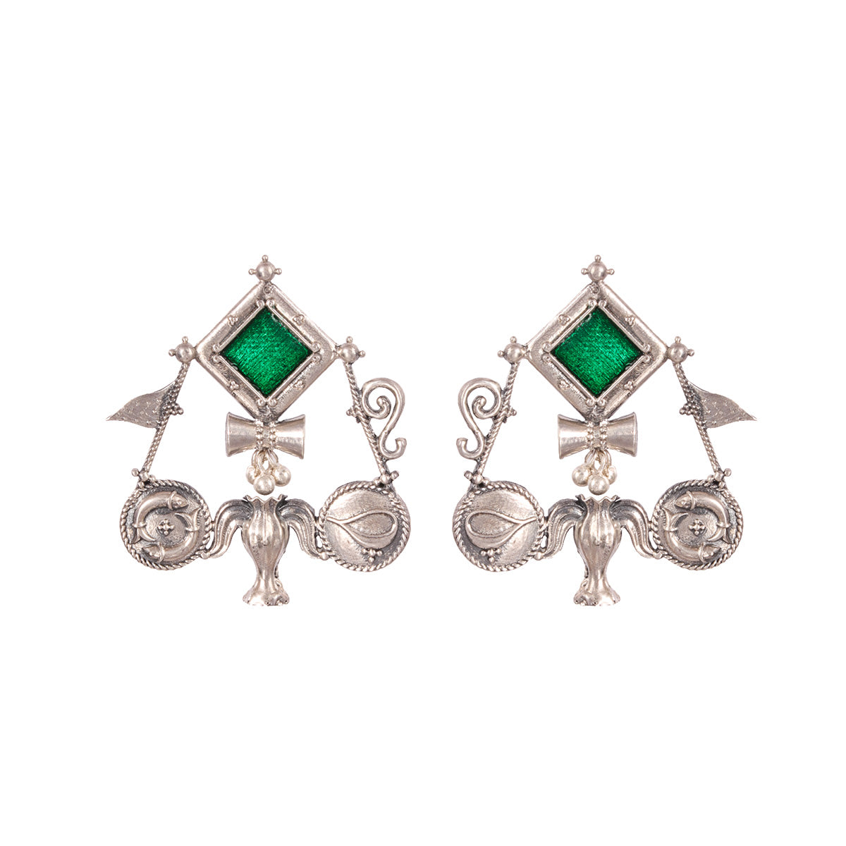 triveni silver earrings by moha