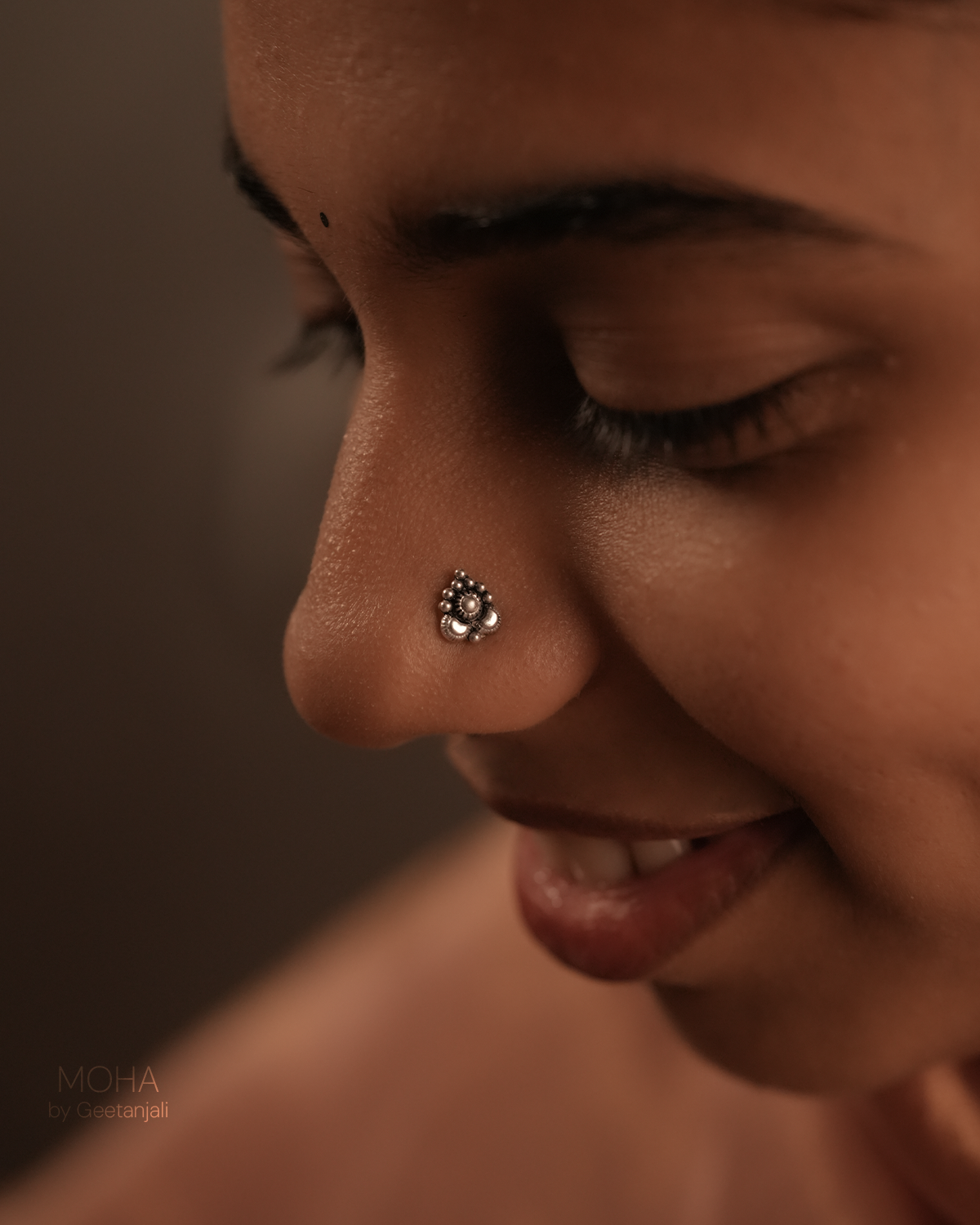 Tulika Silver Nosepin by MOHA