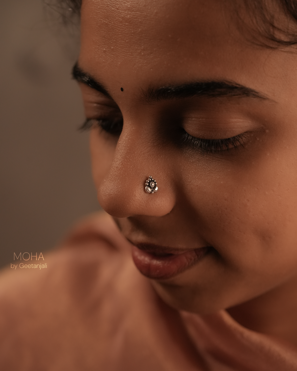 Tulika Silver Nosepin by MOHA