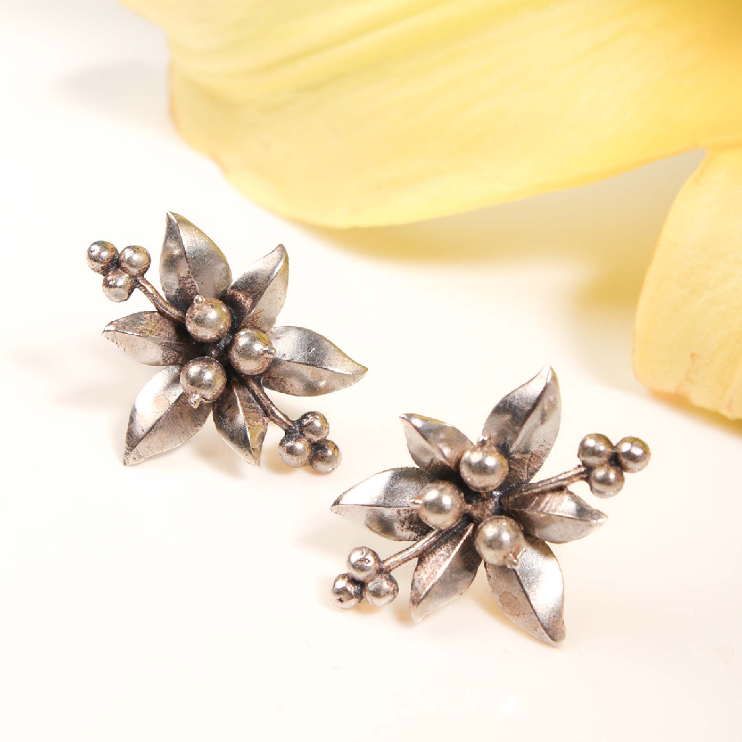 Nargis Silver Earrings by MOHA