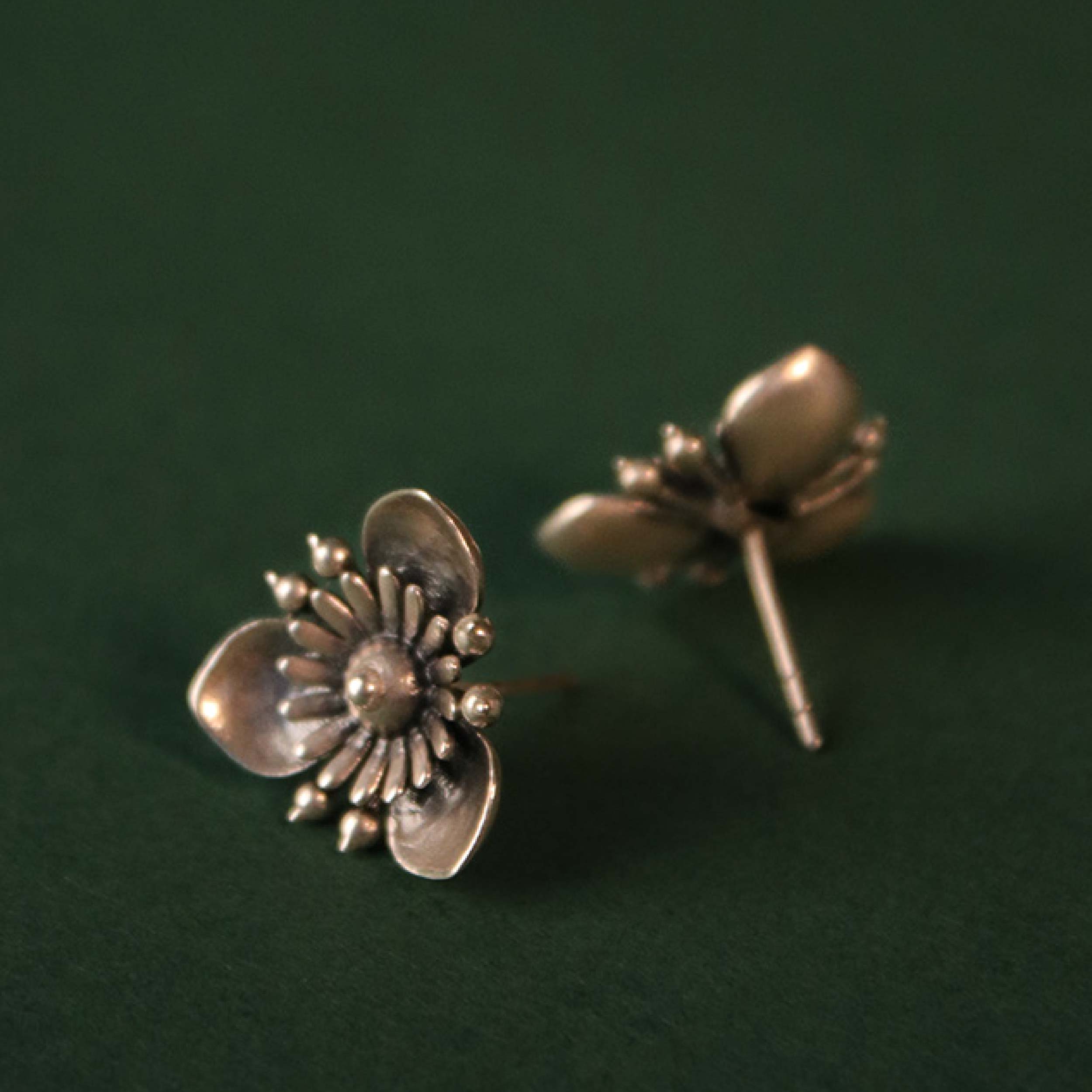Triloki Silver Earrings by MOHA