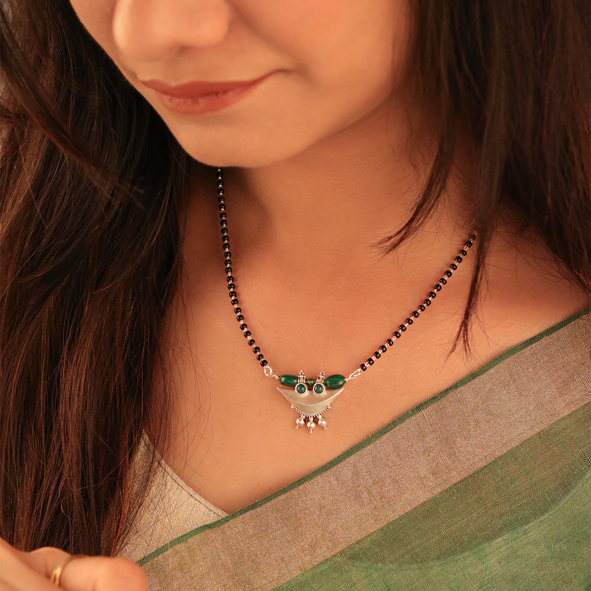 uroo silver mangalsutra by moha