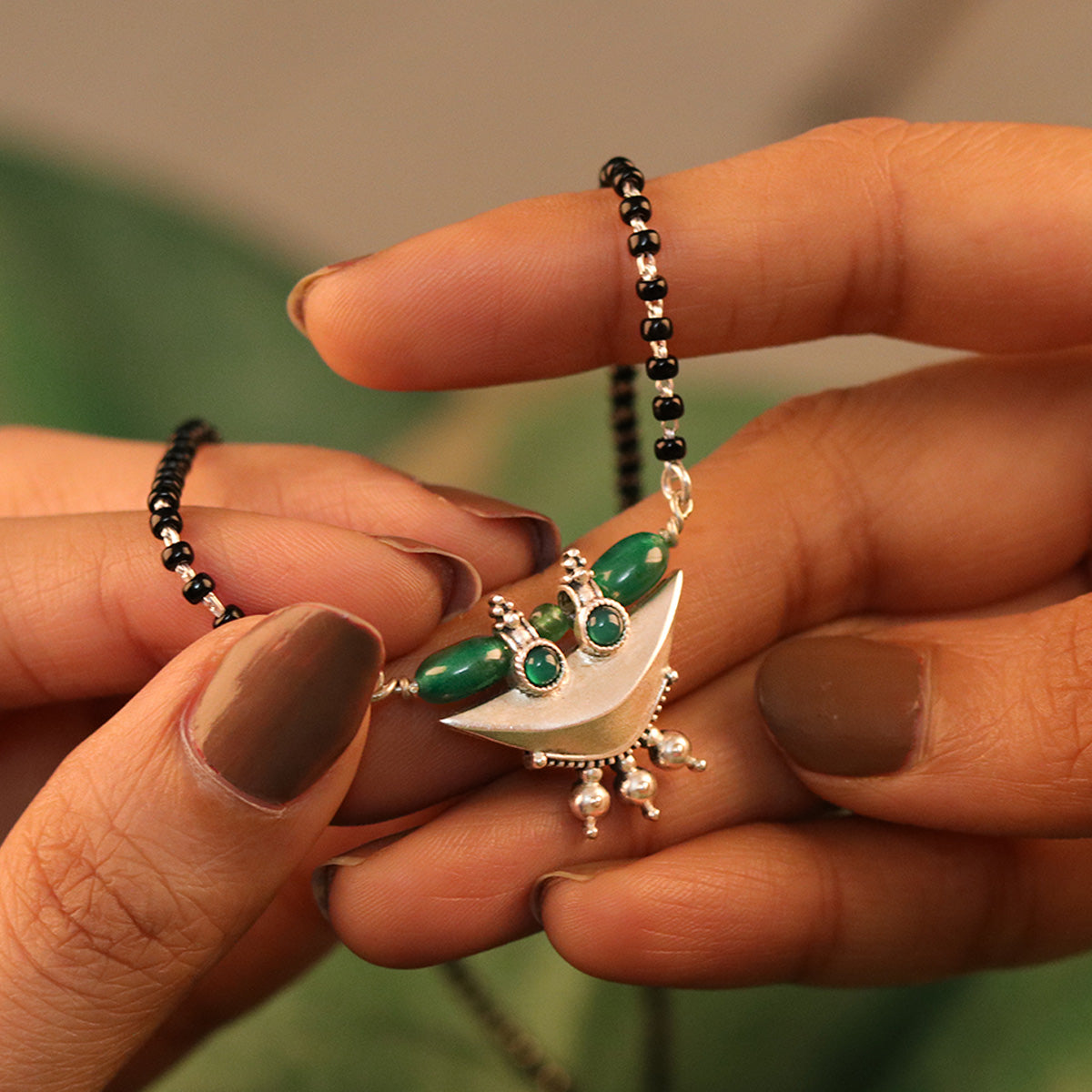 uroo silver mangalsutra by moha
