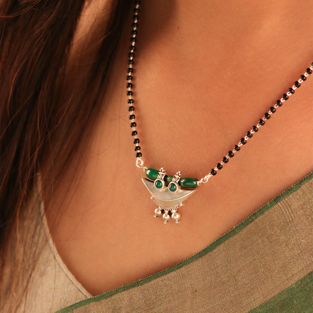 uroo silver mangalsutra by moha