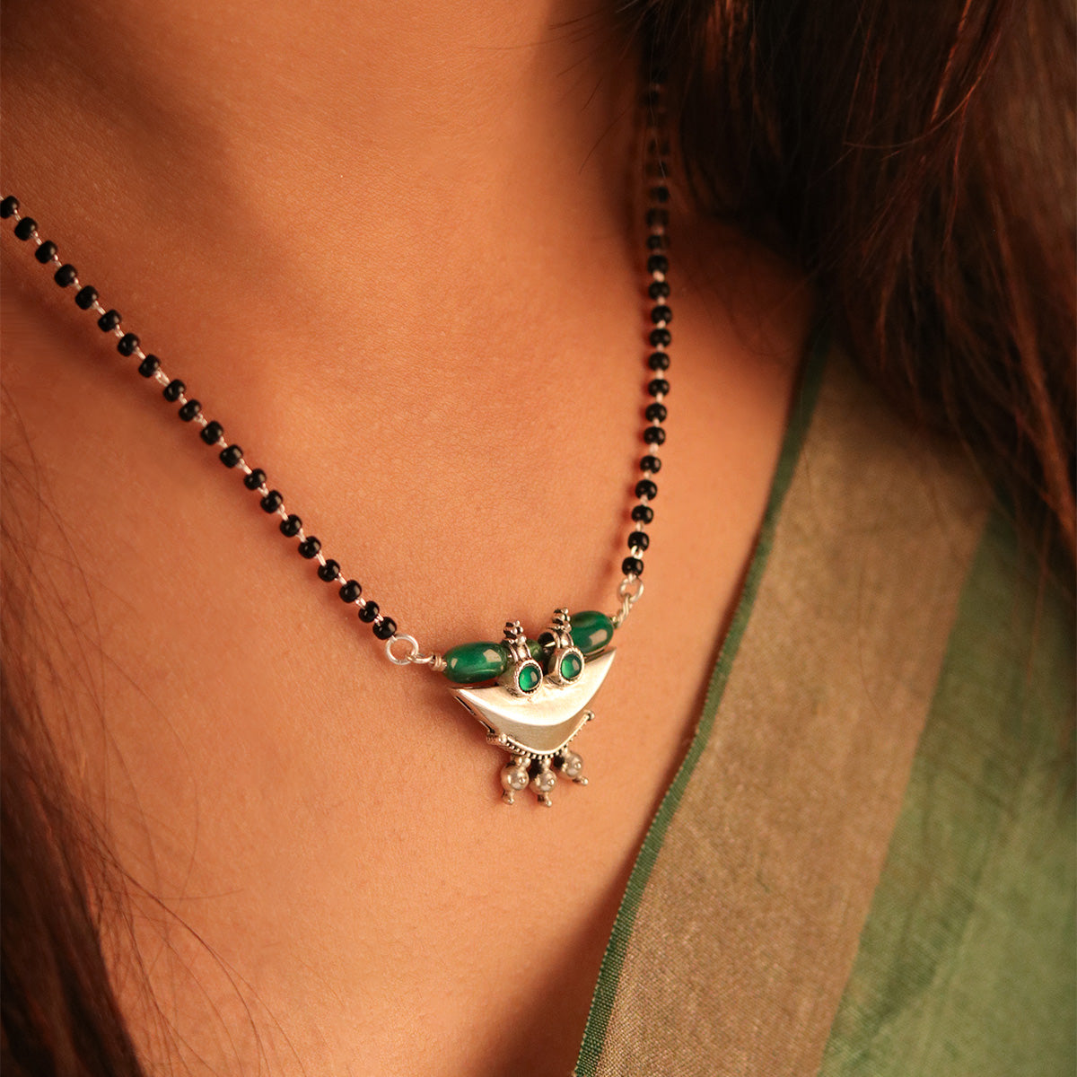 uroo silver mangalsutra by moha