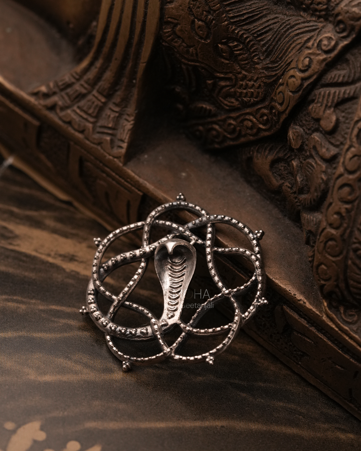 Vasuki Silver Pendant by MOHA (Only Pendant)
