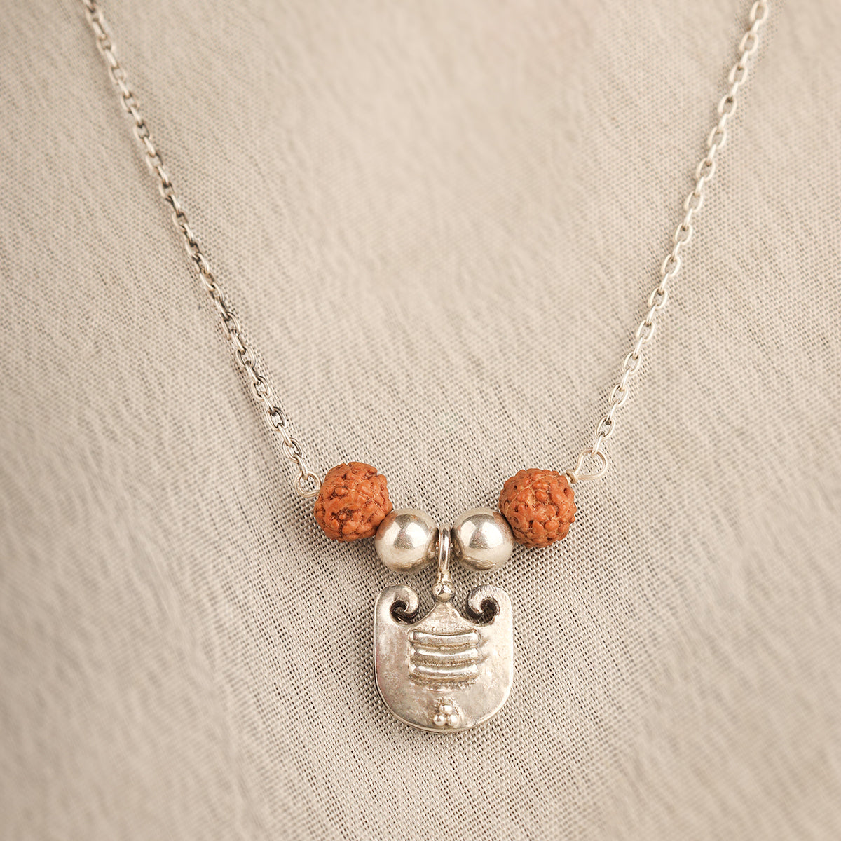 vibhuti charms silver necklace by moha