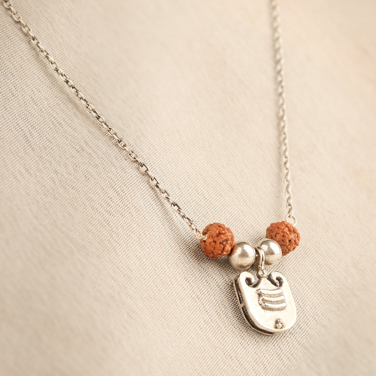 vibhuti charms silver necklace by moha