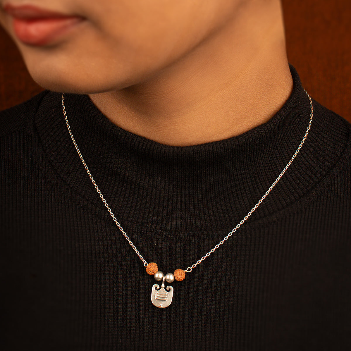 vibhuti charms silver necklace by moha