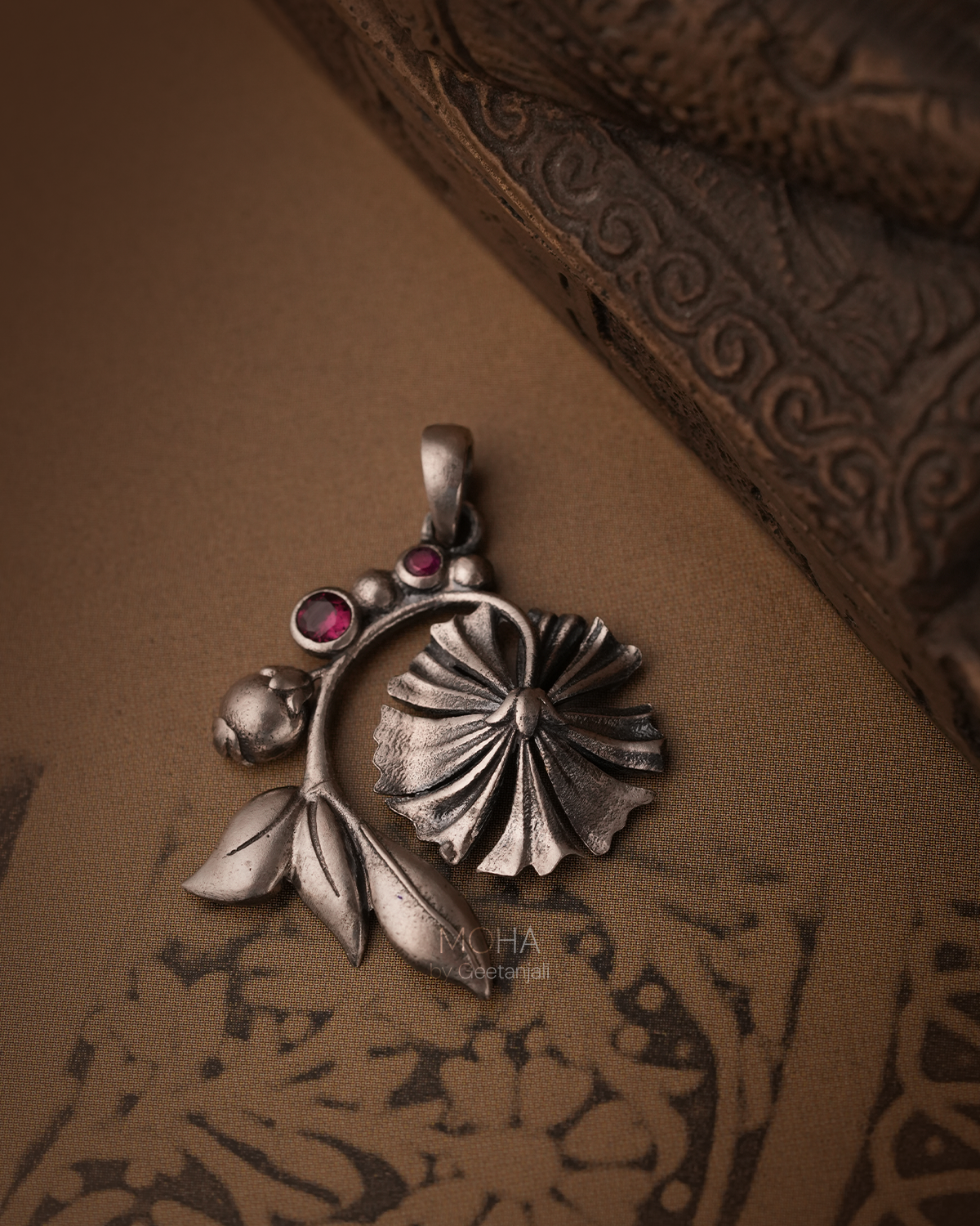 William Morris - Bloom Lily Silver Pendant by Moha (Only Pendant)