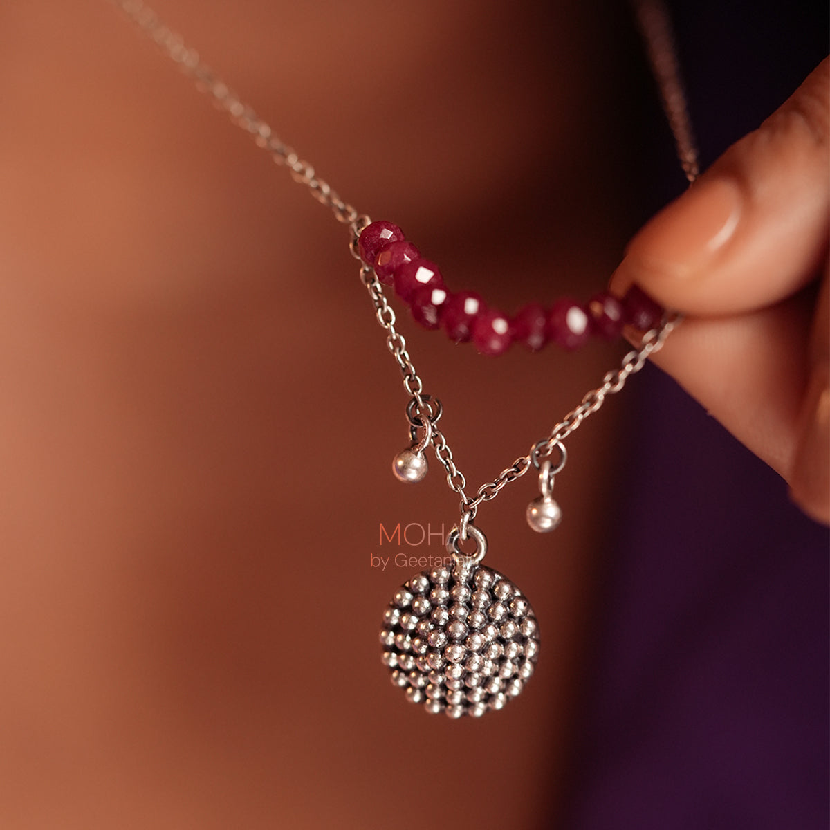 Yami Silver Pendant with Chain by MOHA