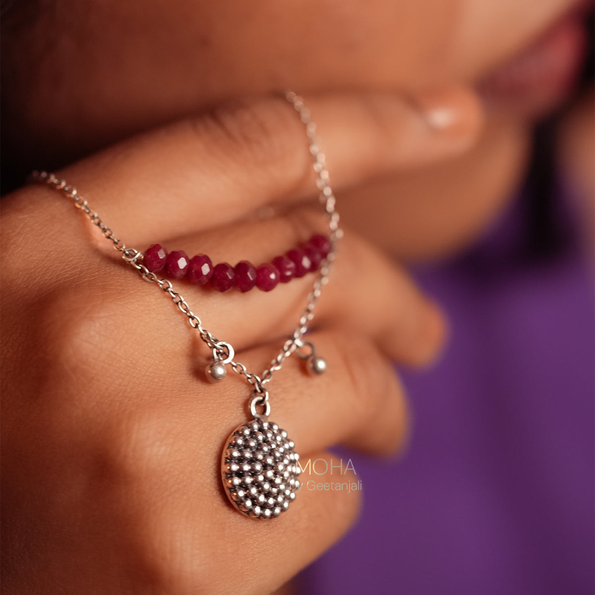 Yami Silver Pendant with Chain by MOHA