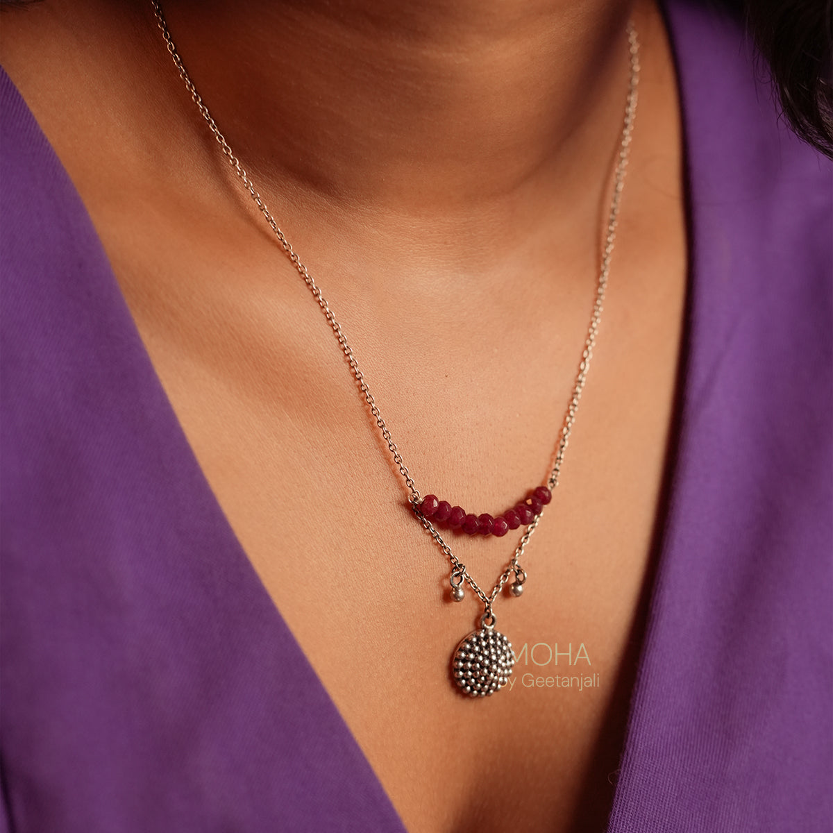 Yami Silver Pendant with Chain by MOHA