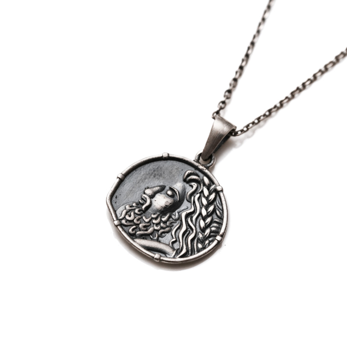 zeus silver pendant with chain by moha