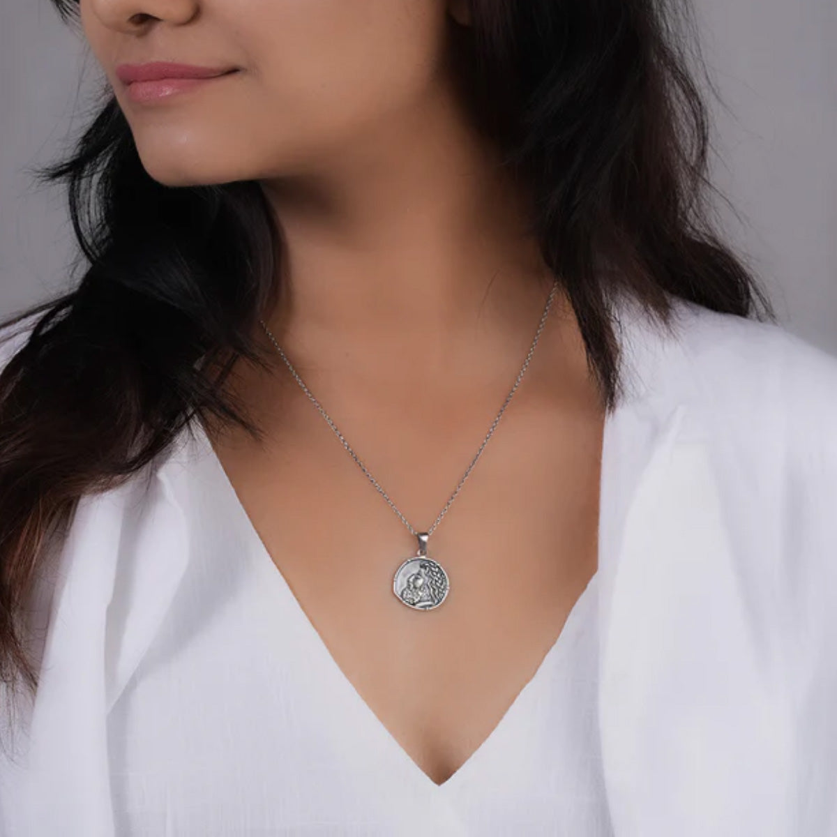 zeus silver pendant with chain by moha