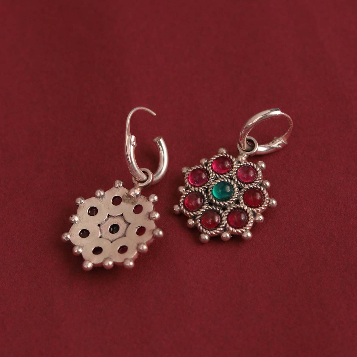 adaa hoops silver bugadi by moha