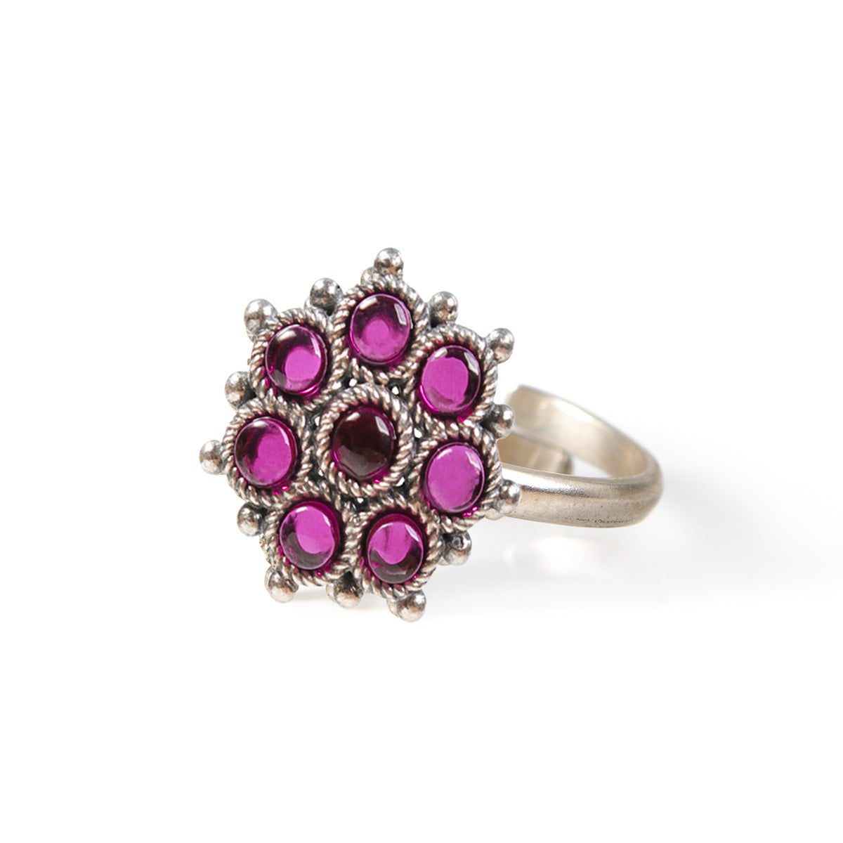 adaa pink silver finger ring by moha