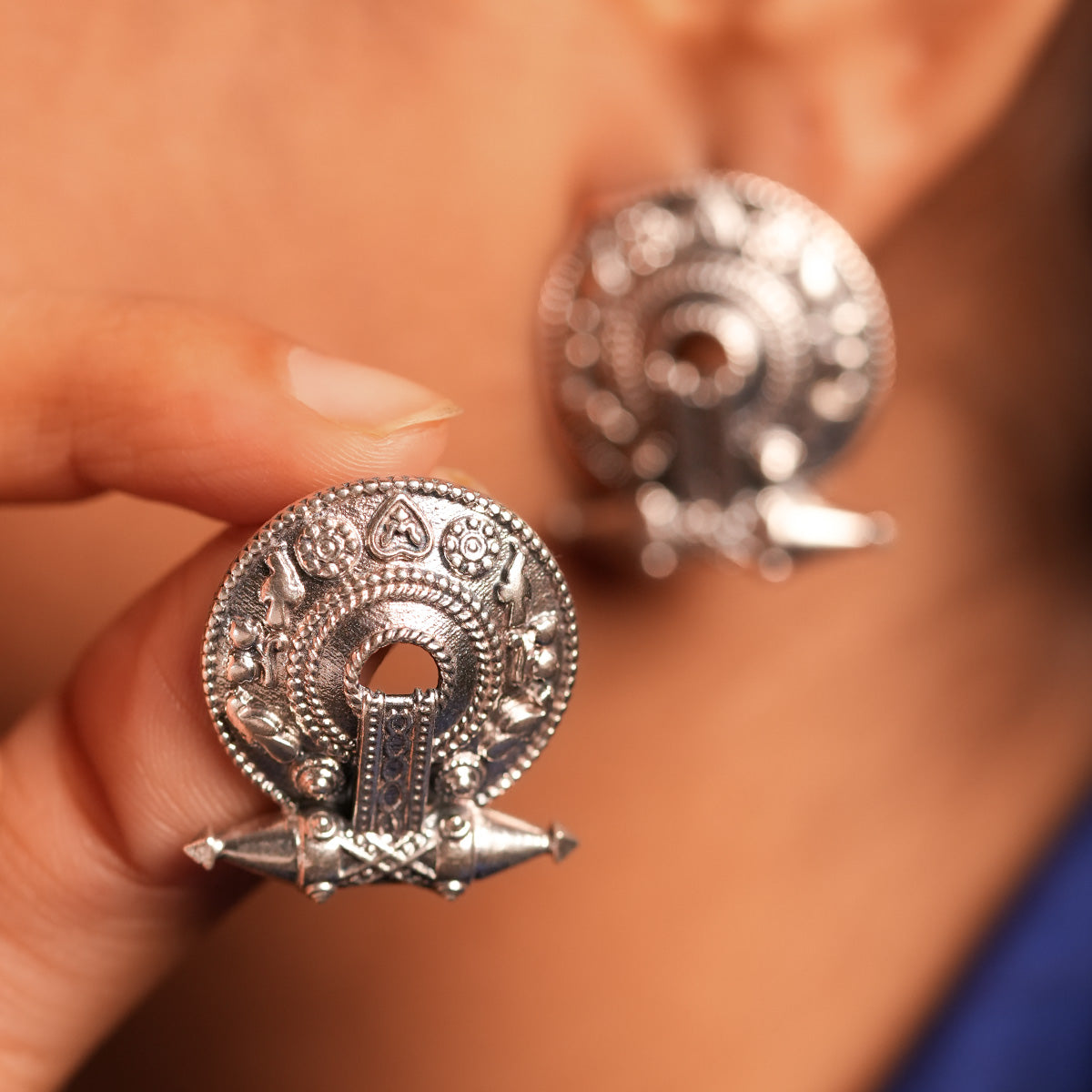 akota silver earrings by moha