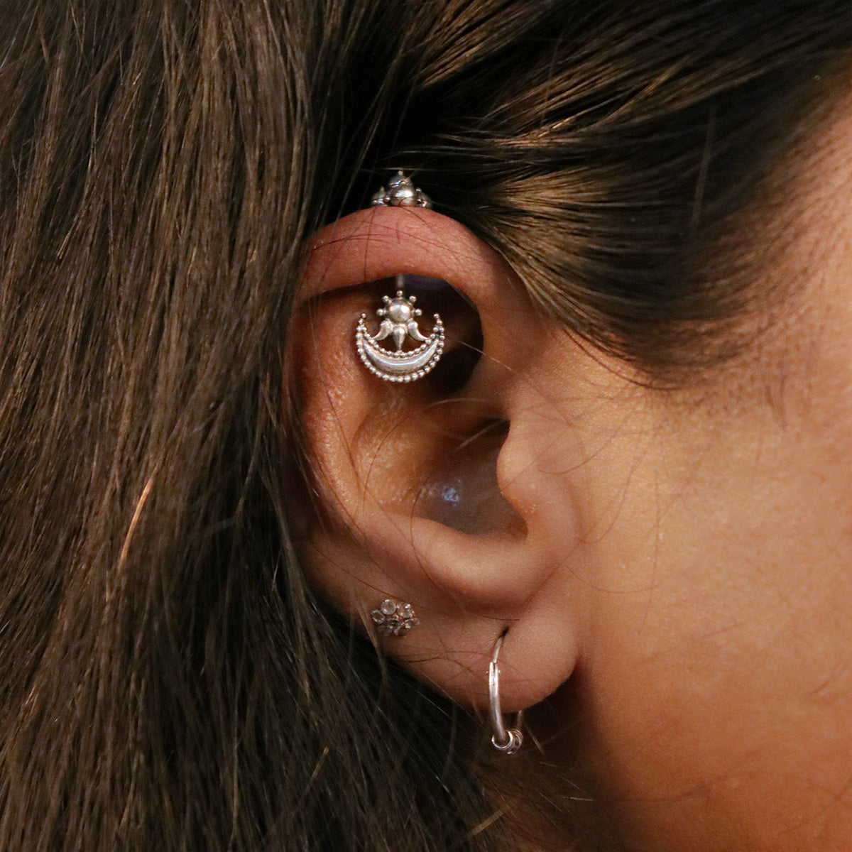 chand silver bugadi pierced by moha