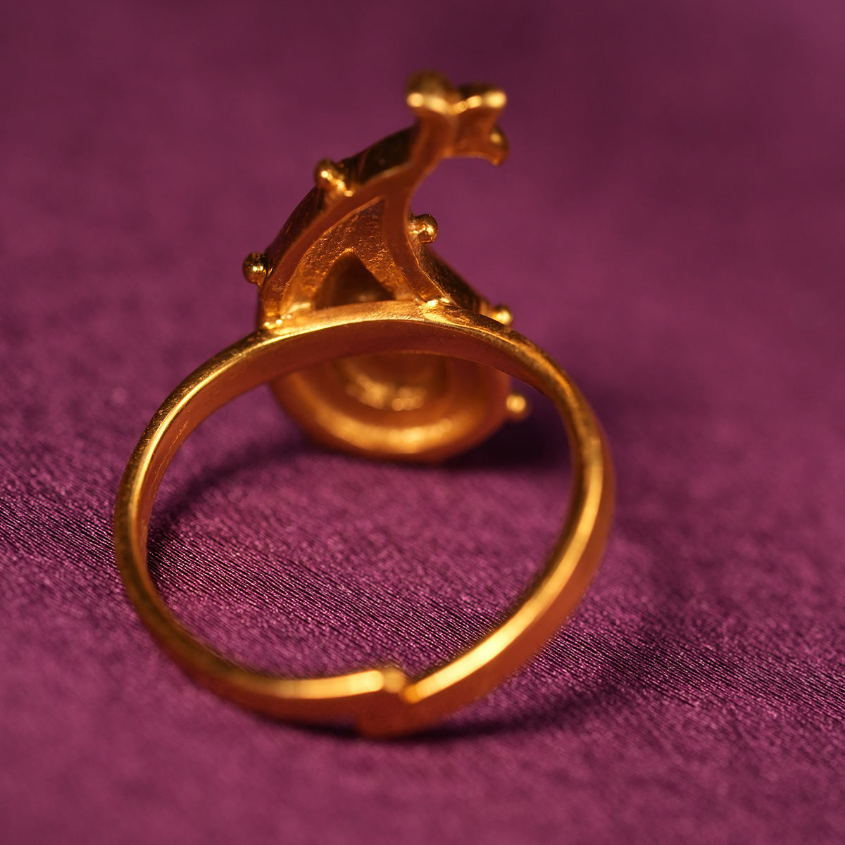 delicate paisley silver finger ring by moha