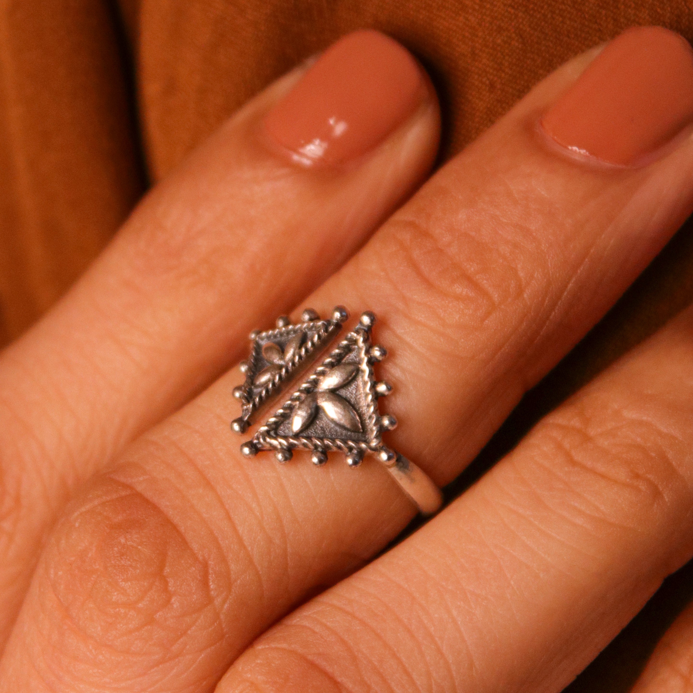 dwija silver finger ring by moha