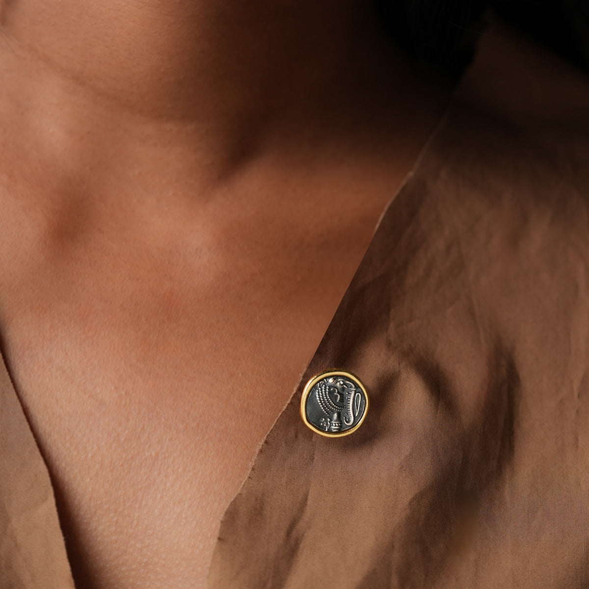 gajapati silver brooch pin by moha