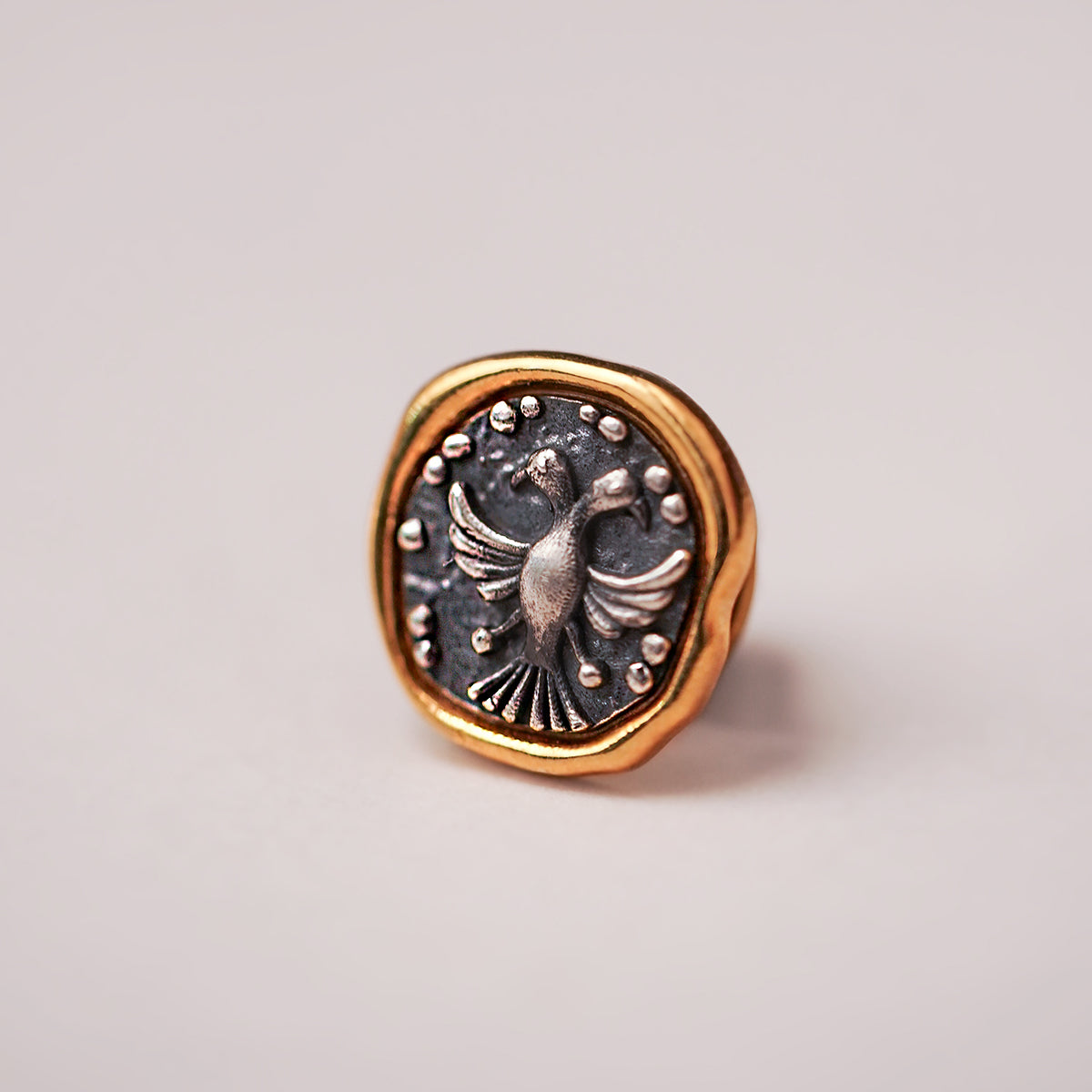 gandbherunda silver brooch pin by moha