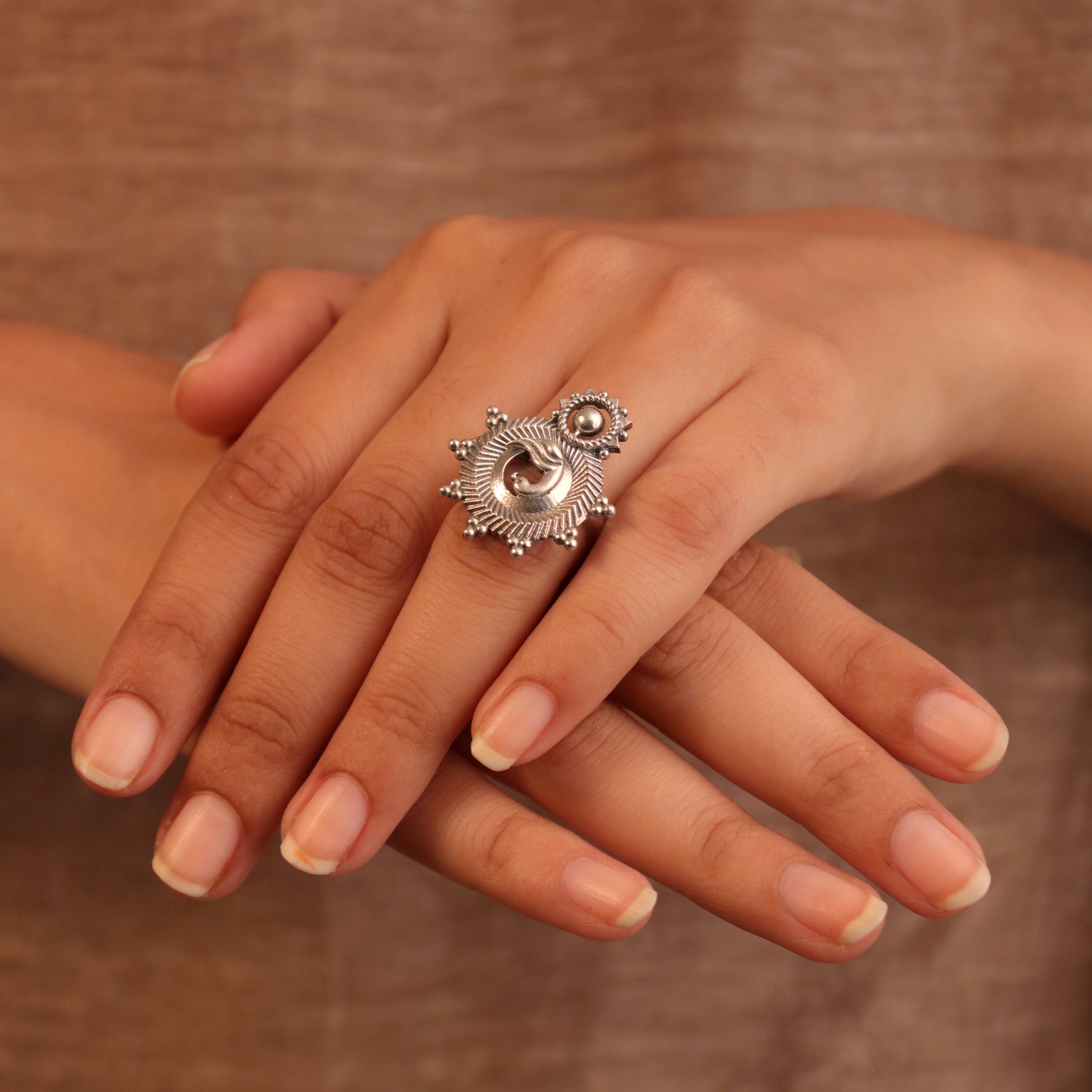 hansika silver finger ring by moha