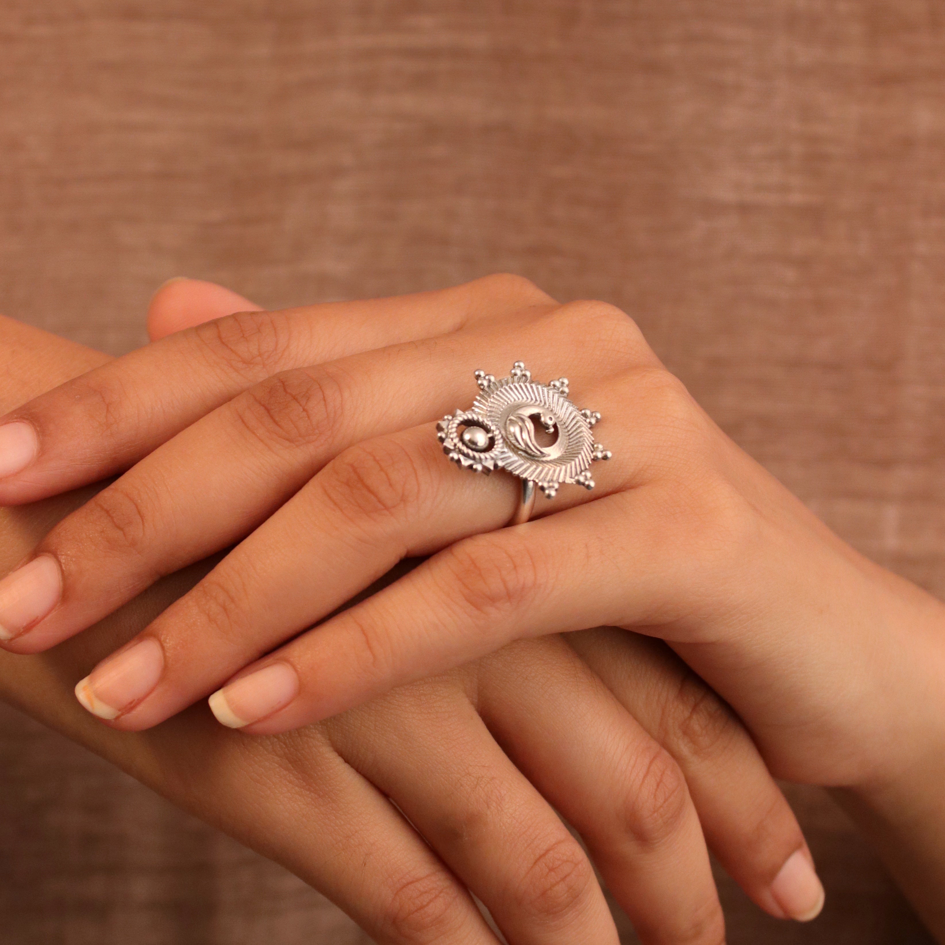 hansika silver finger ring by moha