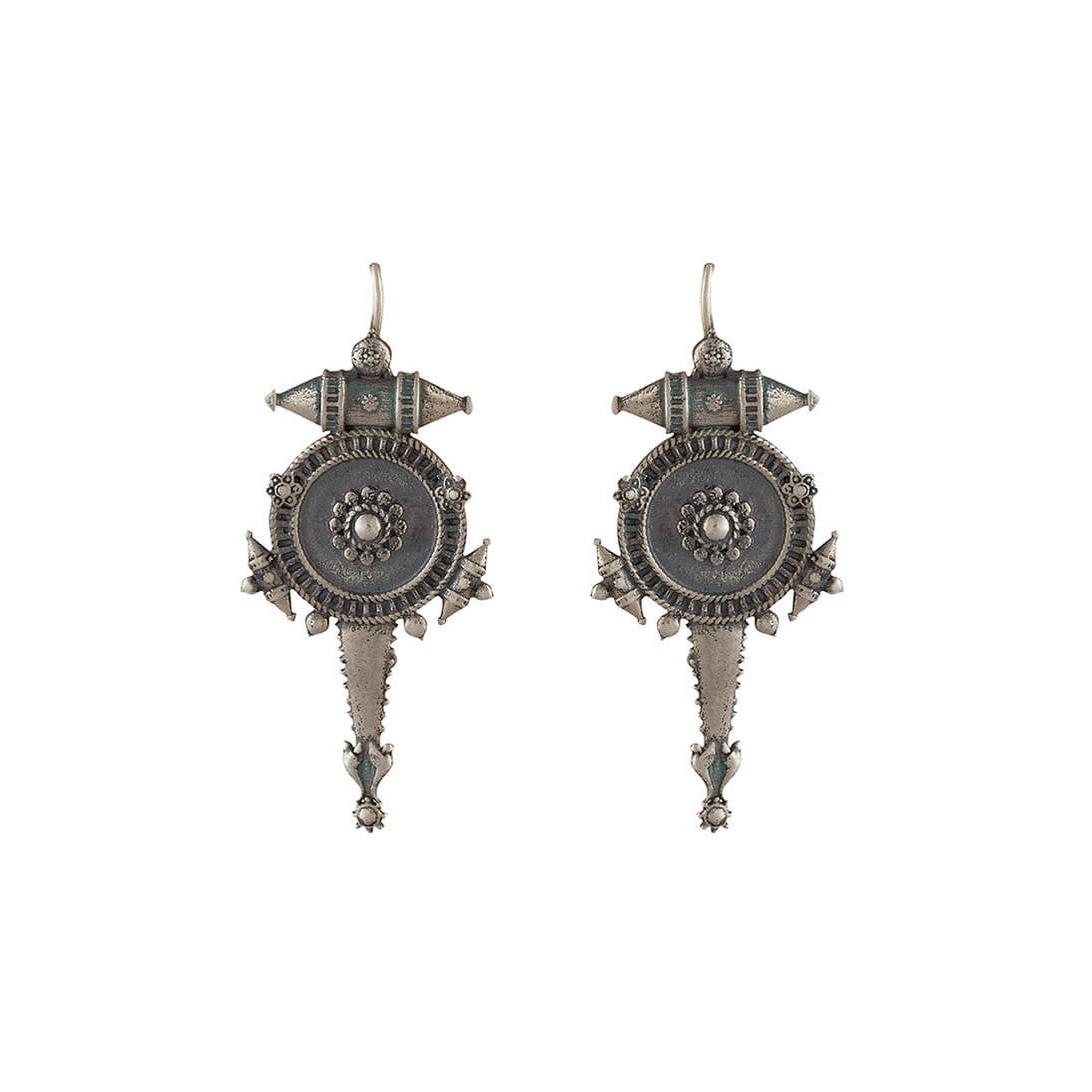hingora silver dangle earring small by moha
