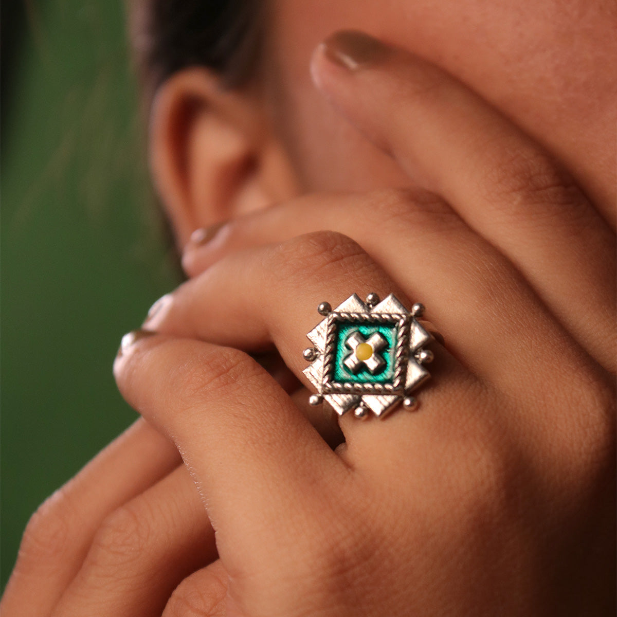 jhanki silver finger ring by moha