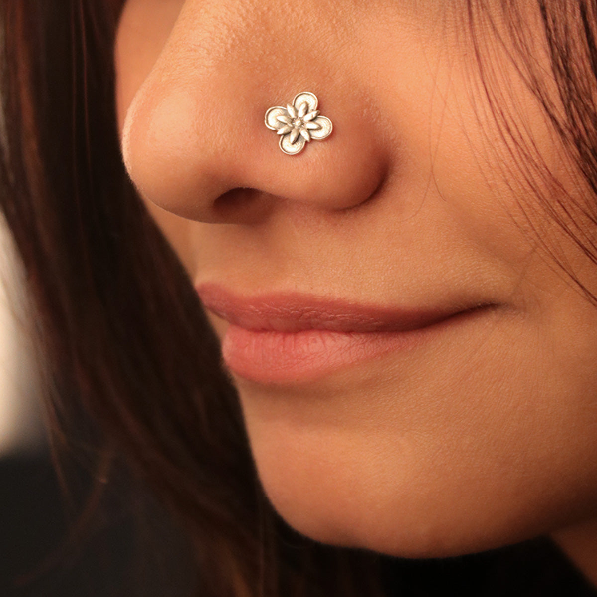 kaner silver nosepin pierced by moha