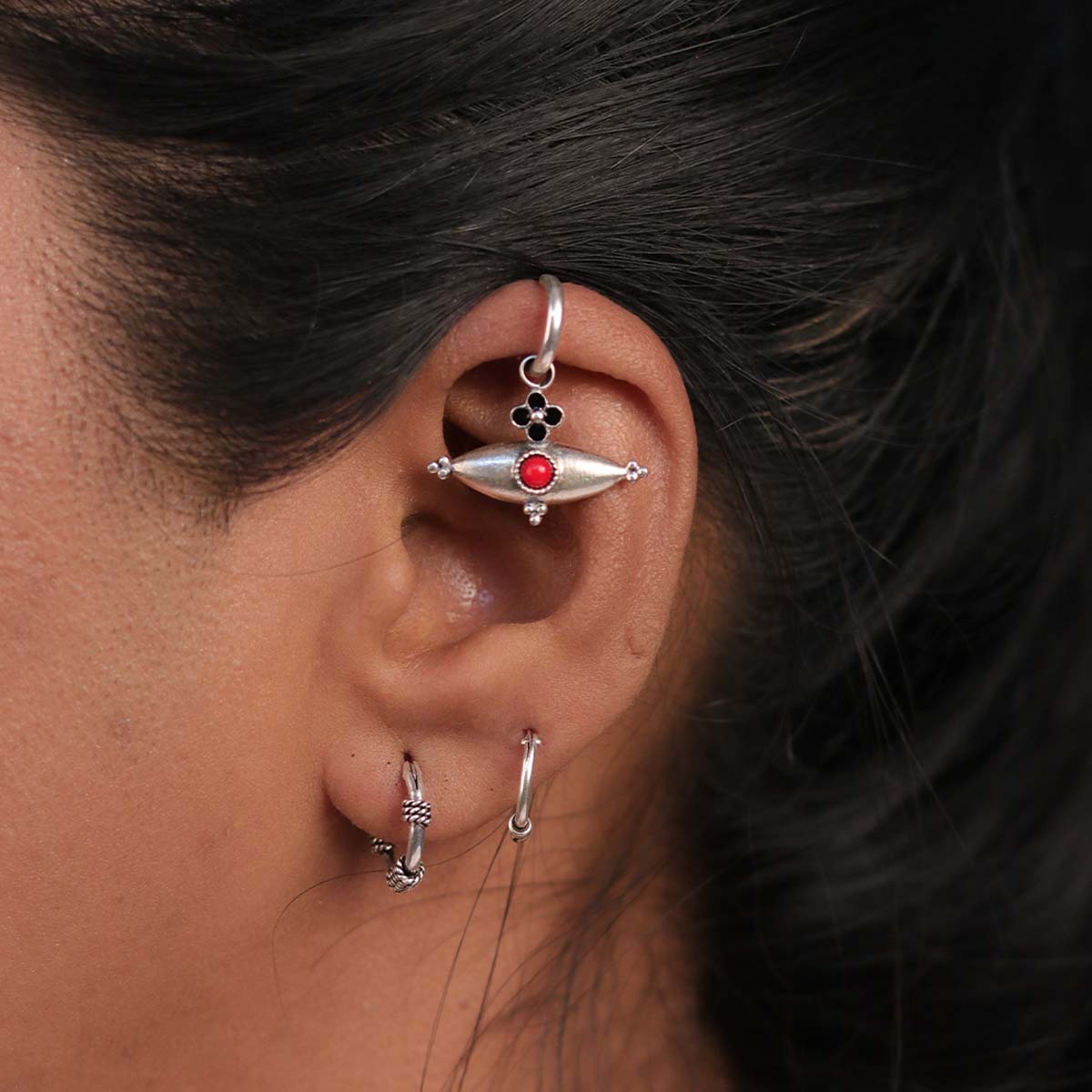 kona hoops silver bugadi by moha