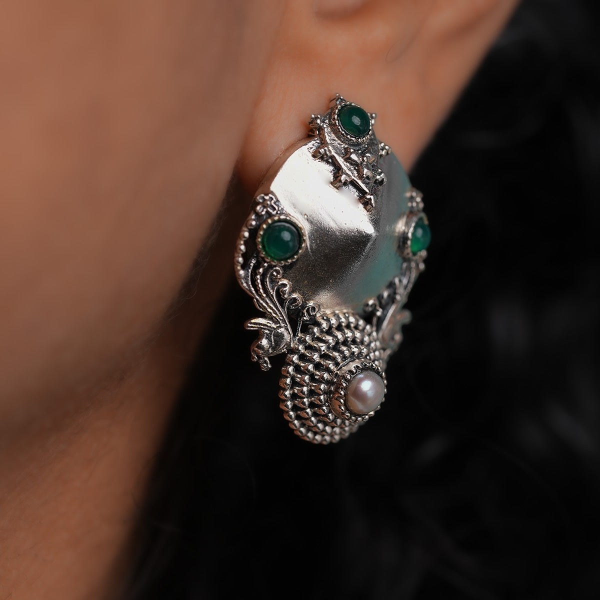 kunti silver earrings by moha
