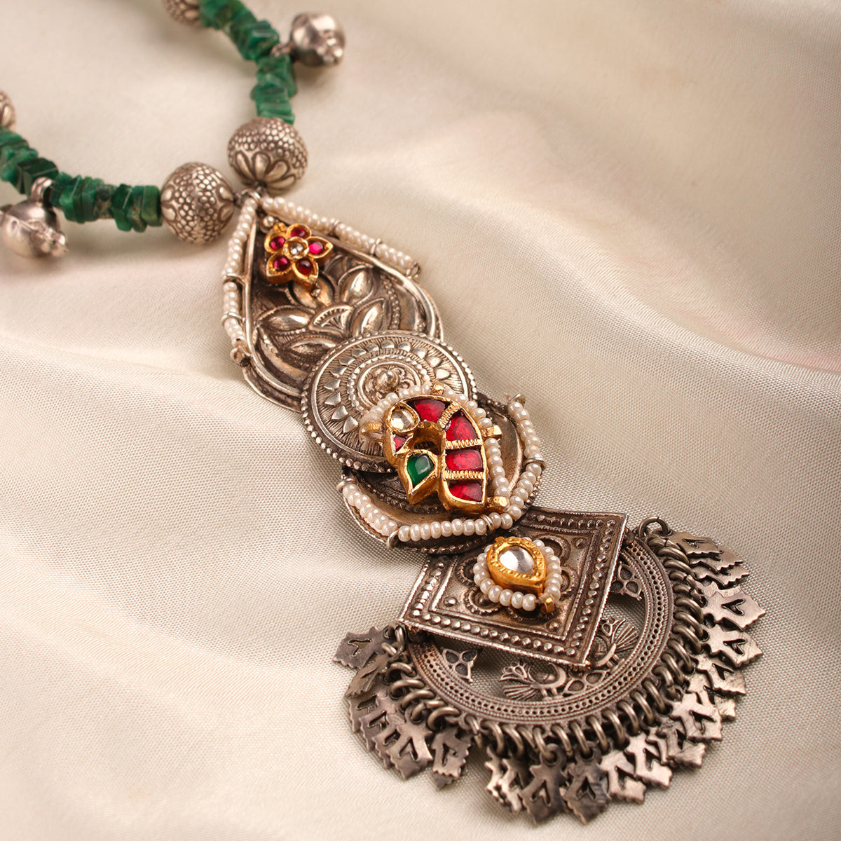 Janaki Silver Necklace by MOHA