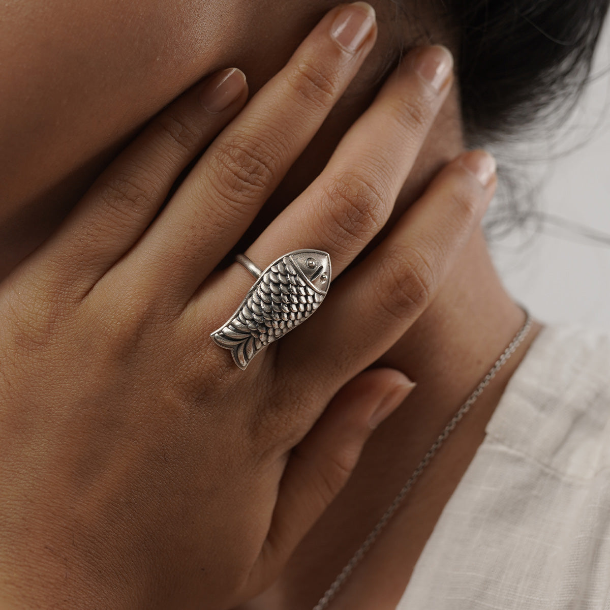 mahaseer silver finger ring by moha