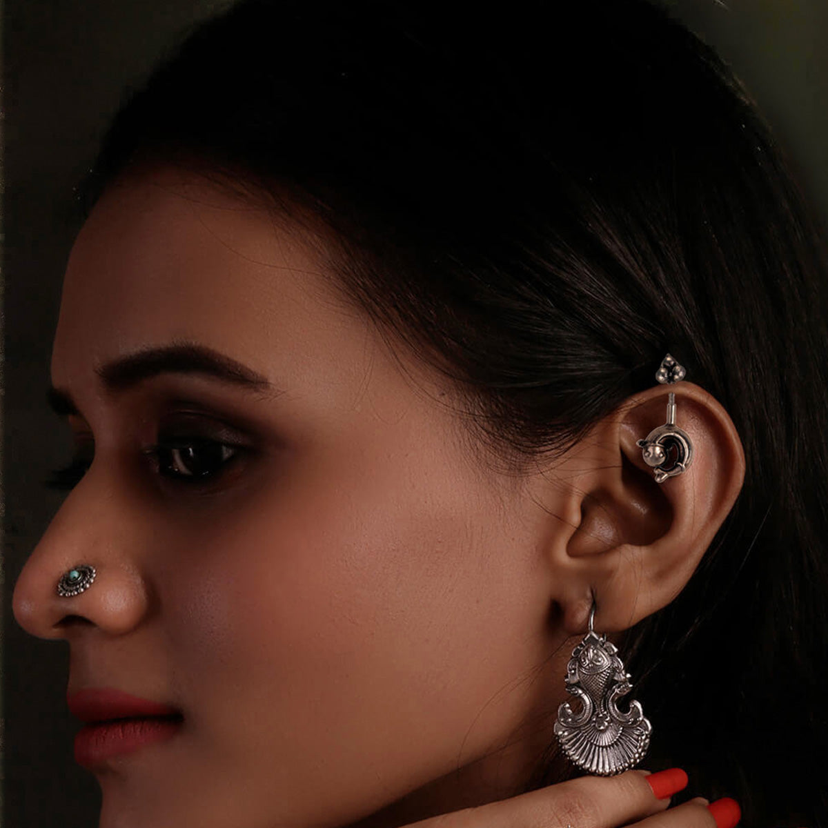 matsyakarnika silver bugadi pierced small by moha