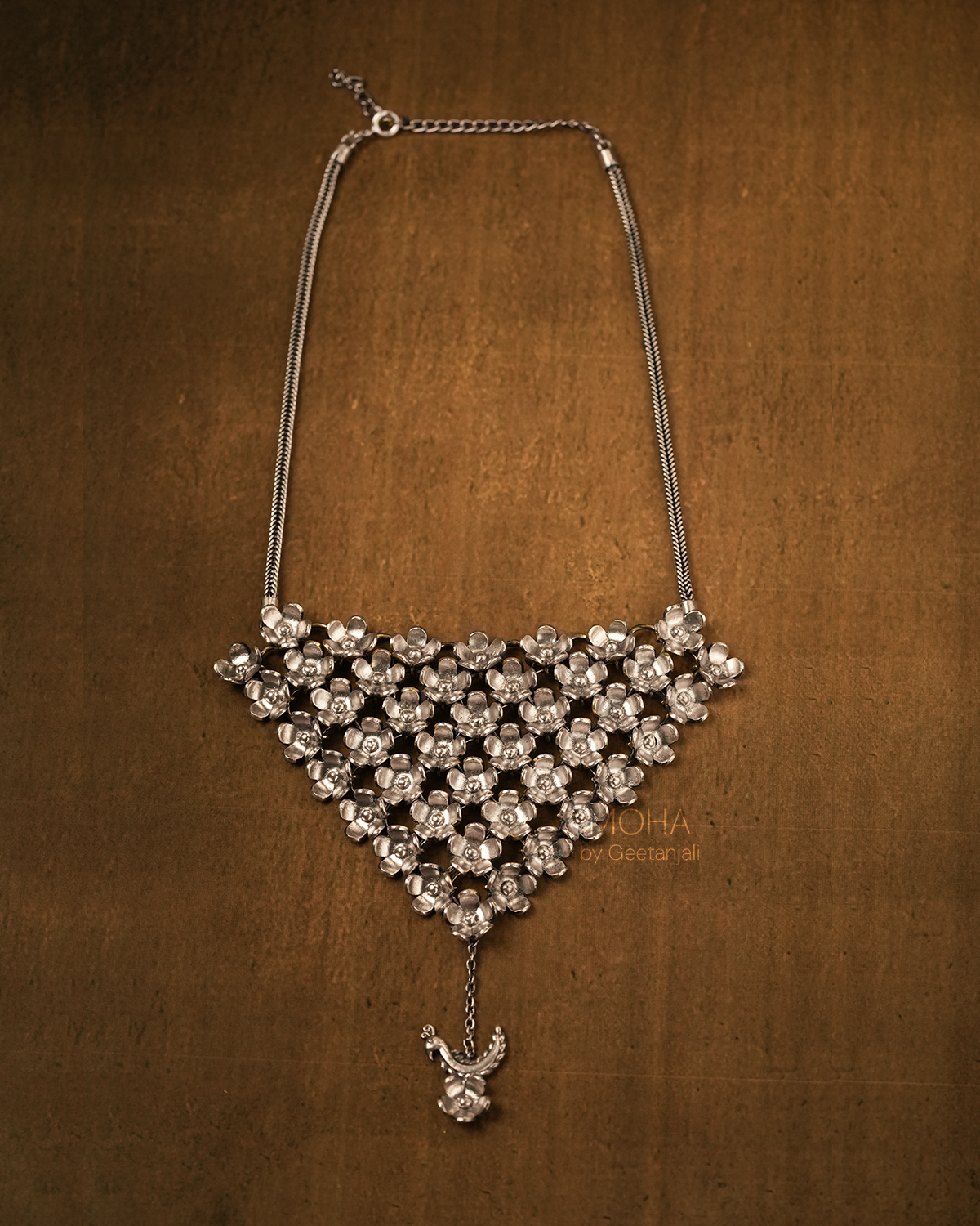 Mogra Silver Necklace by MOHA